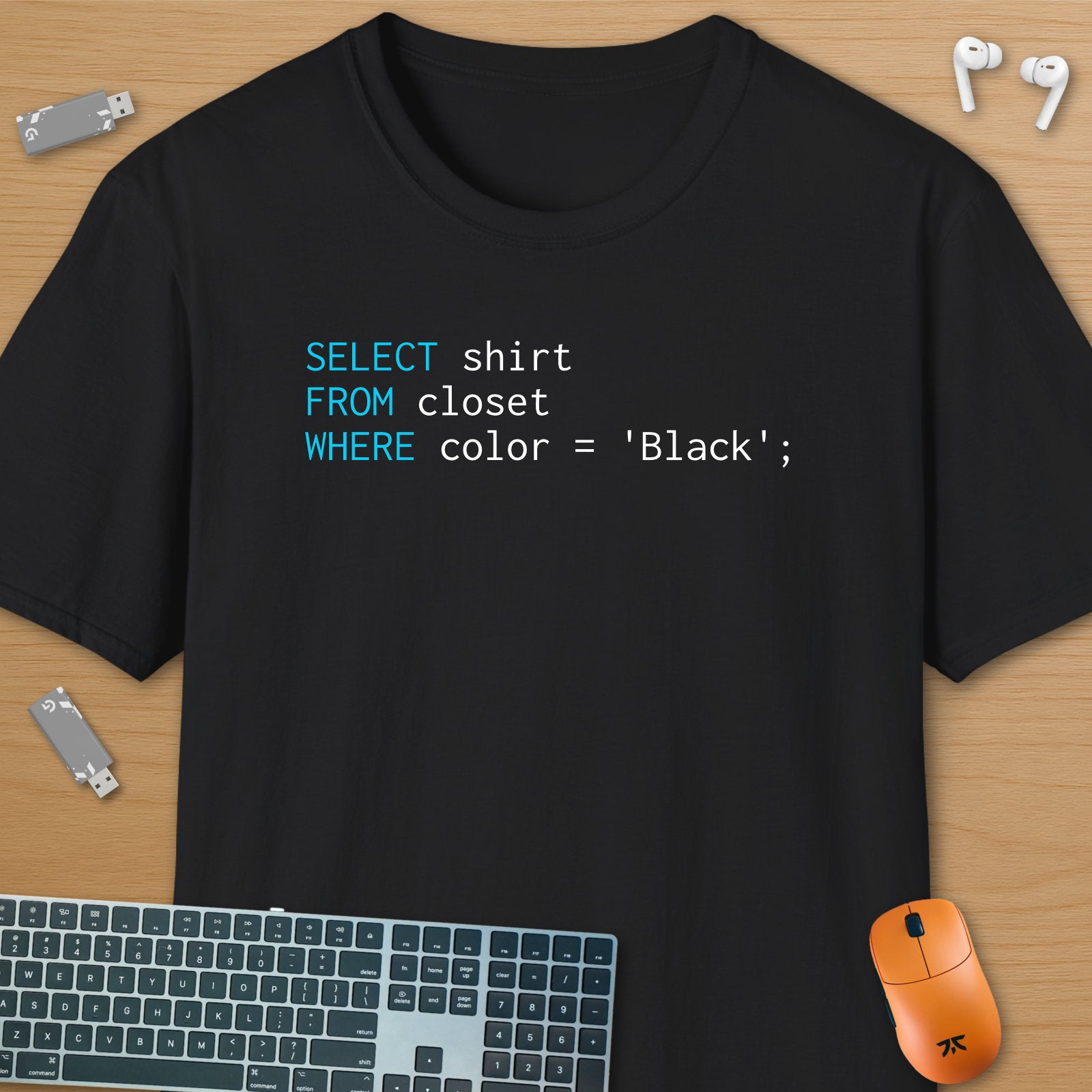 Select shirt from closet