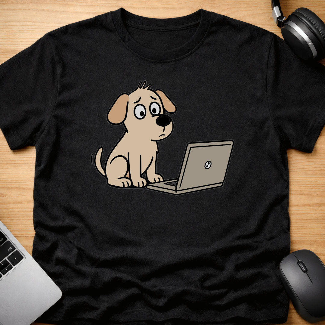 Dog using laptop computer