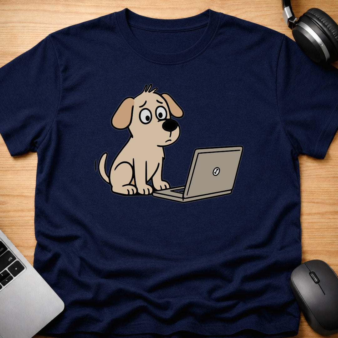 Dog using laptop computer