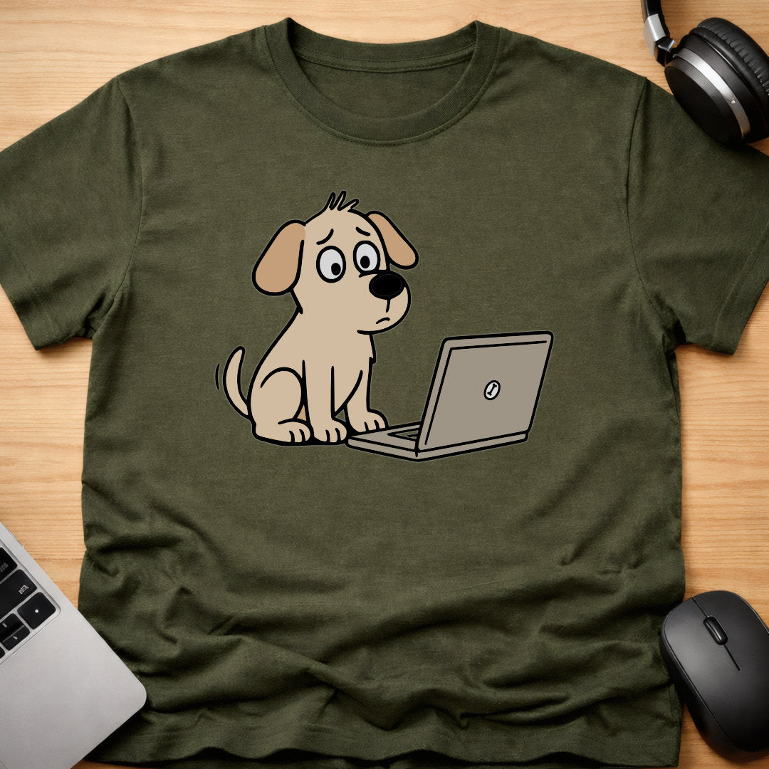 Dog using laptop computer