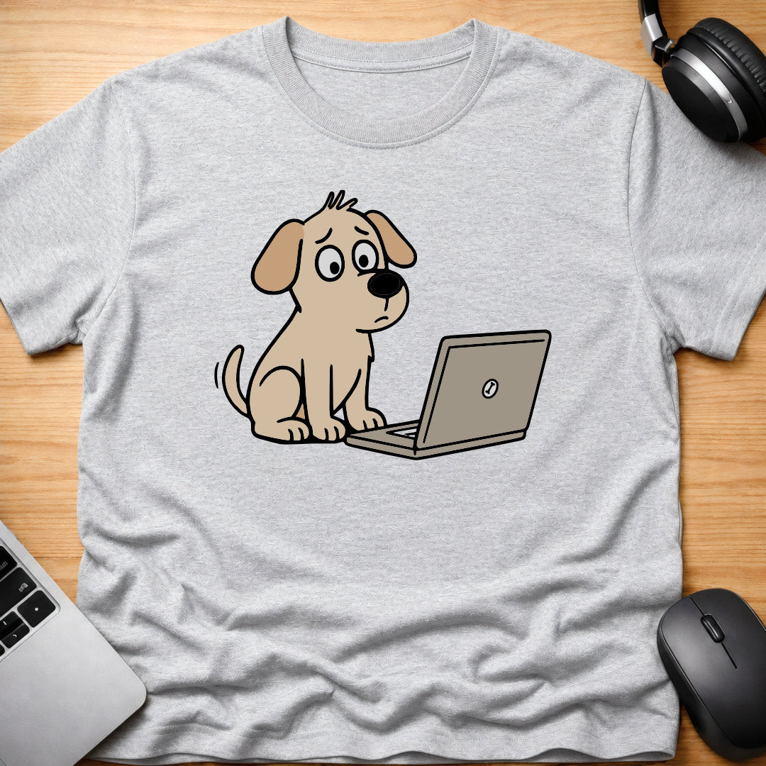 Dog using laptop computer