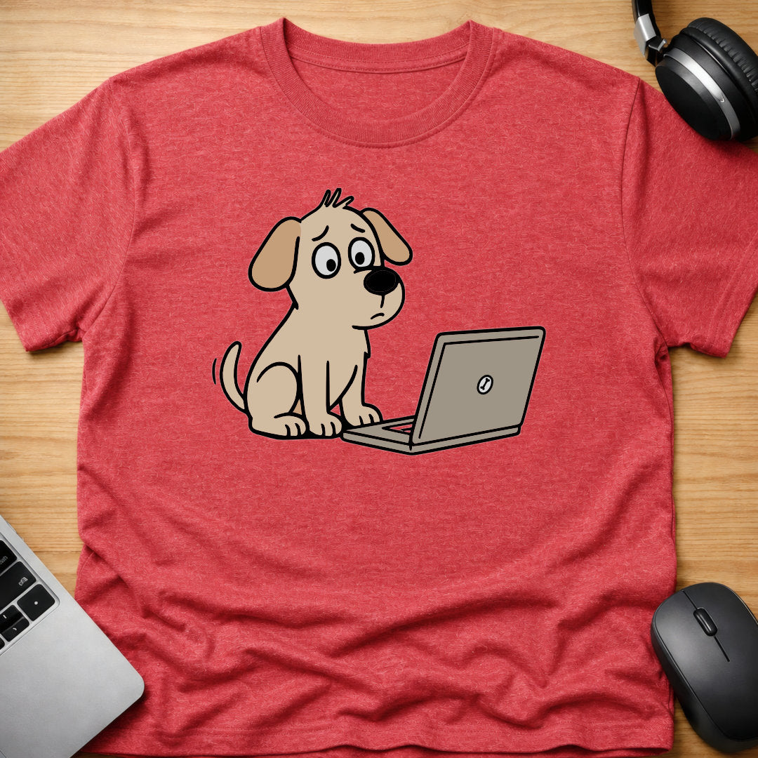 Dog using laptop computer