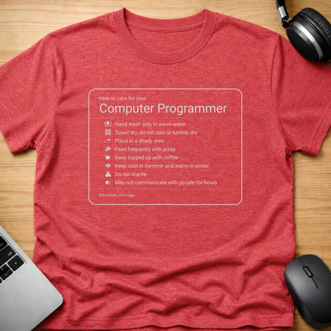 Computer programmer care instructions