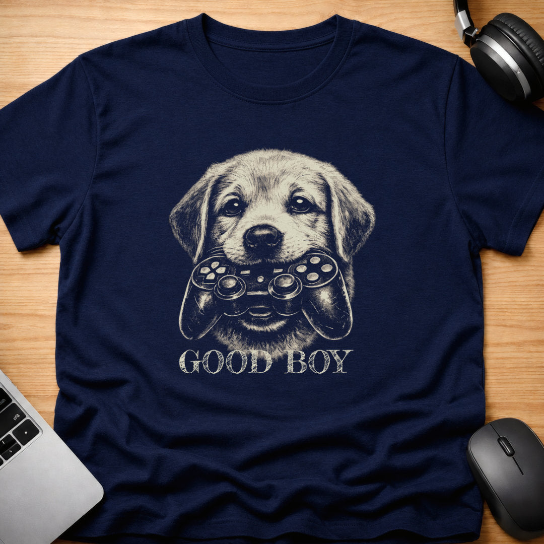 Dog fetching game controller t-shirt