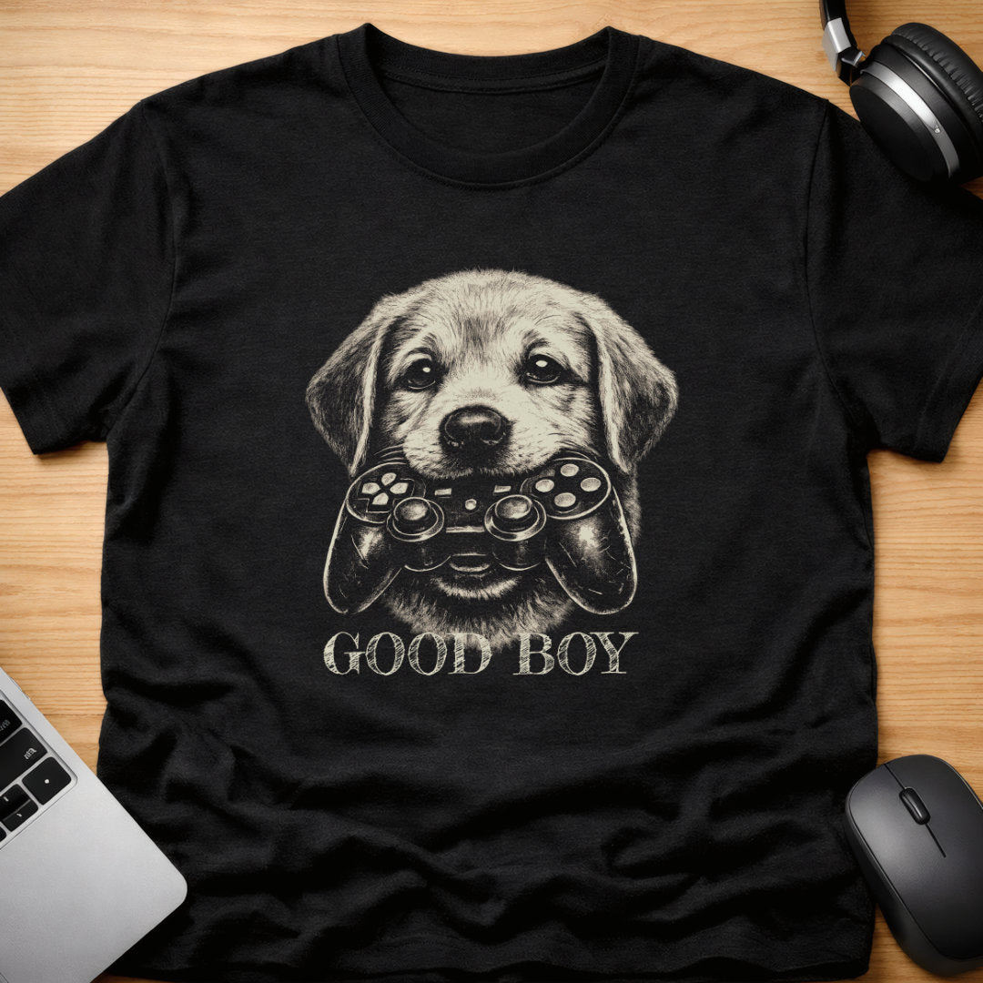 Dog fetching game controller t-shirt