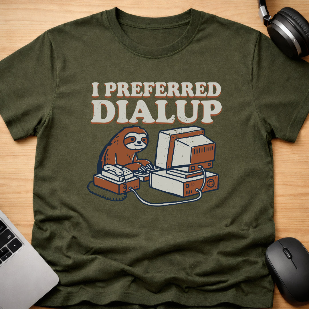 Sloth preferred dialup t-shirt