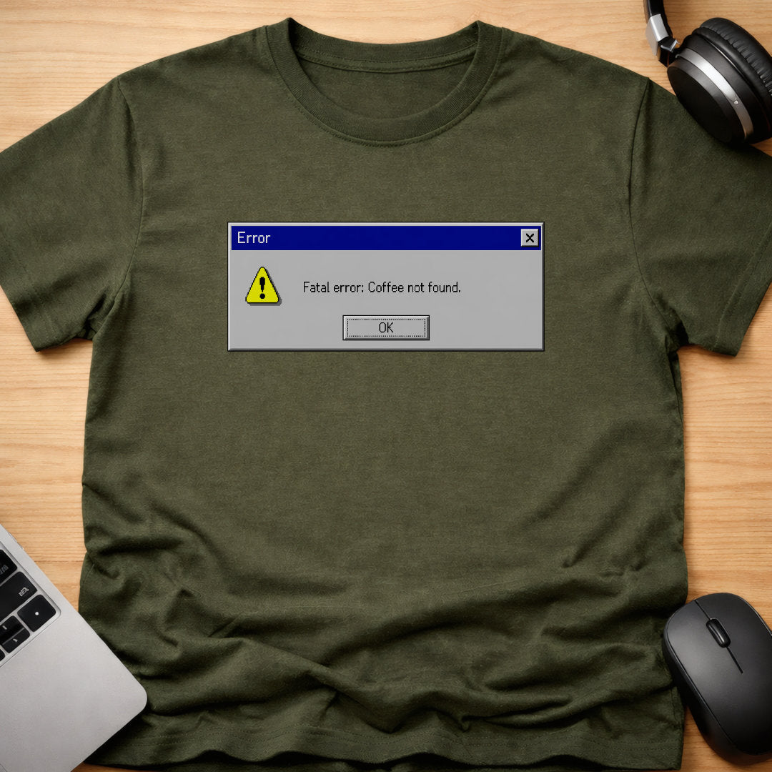 Error: coffee not found, t-shirt